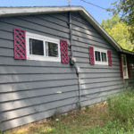 Bedroom windows of house for sale near Mullet Lake